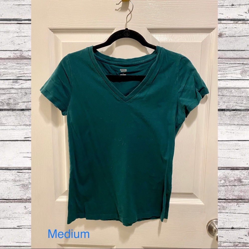 Green V-Neck Tee
